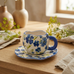 Porcelain Mug & Saucer